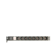 GEMBIRD Listwa zasilająca rack (PDU), 8 gniazd FR, 1U, 10A, wtyk C14 3m EG-PDU-014-FC14 - 1230921 - zdjęcie 1